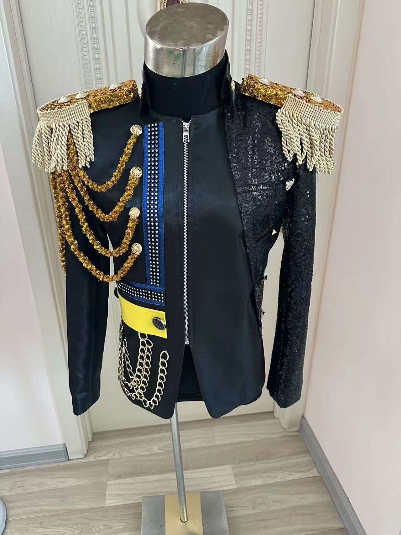 Men'S Formal Wear In Wedding - Veste royale à franges pour hommes,