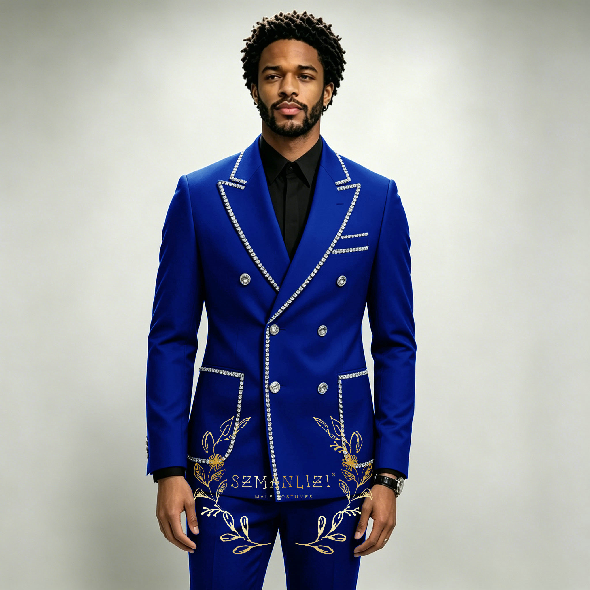 Men Formal Wear Blue - Costumes de luxe pour hommes 2