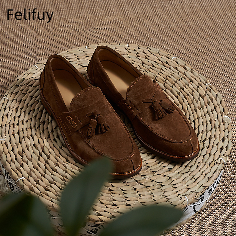 Men'S Formal Wear In Wedding - Nouvelles chaussures plates marron pour hommes