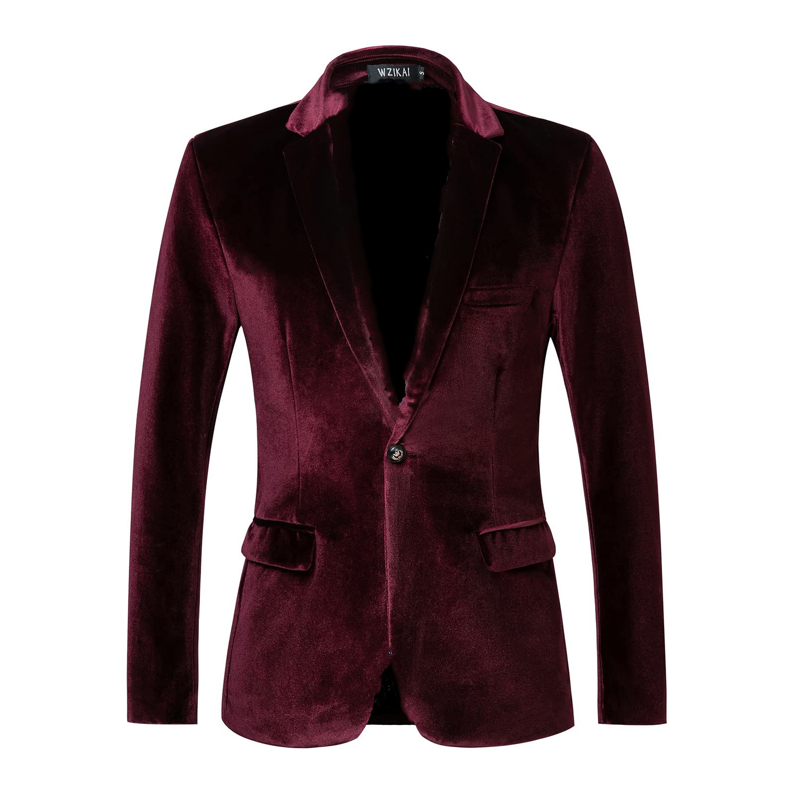 Blazer en velours ajusté pour  - Men Formal Wear Blue avis et prix