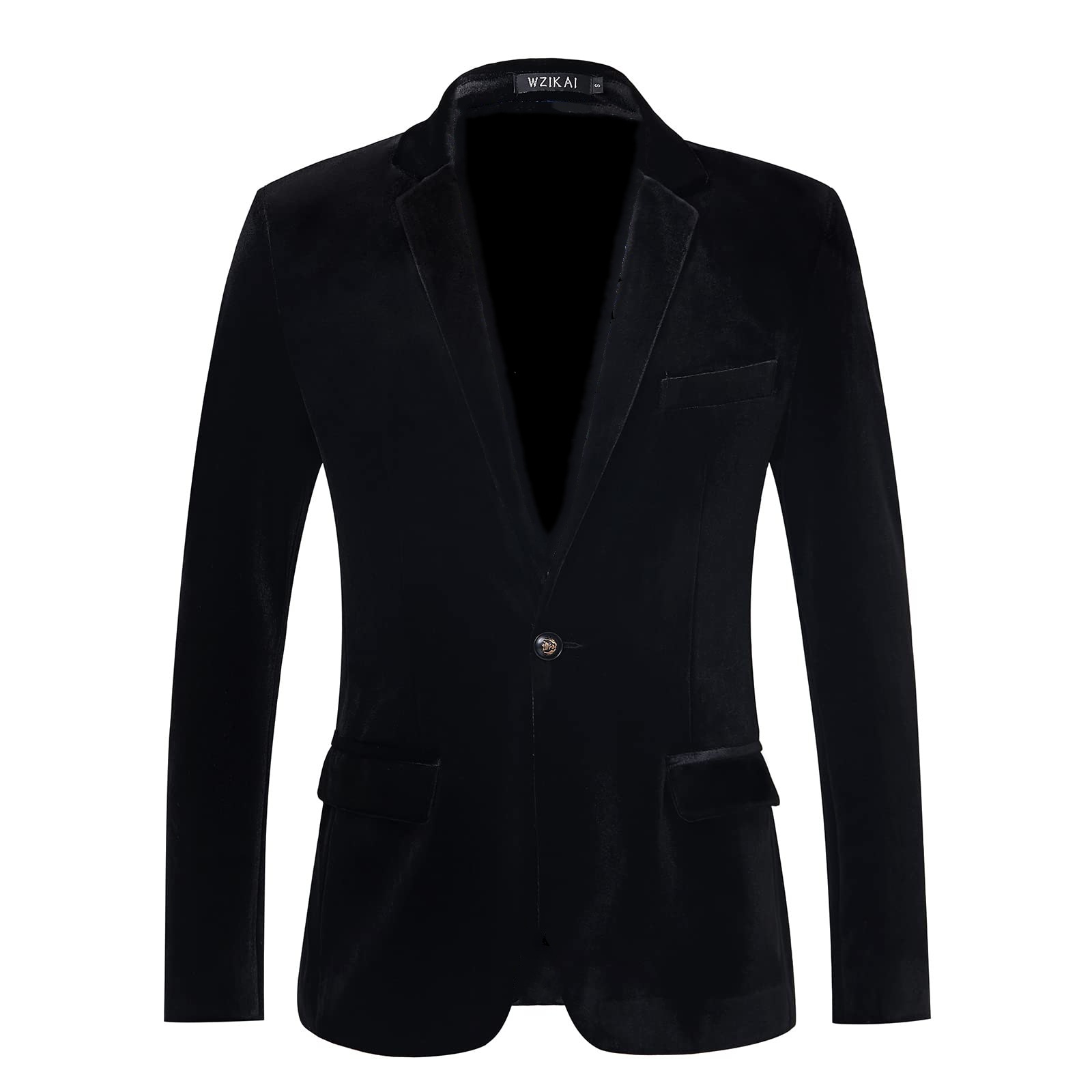 Blazer en velours ajusté pour  - Men Formal Wear Blue avis et prix