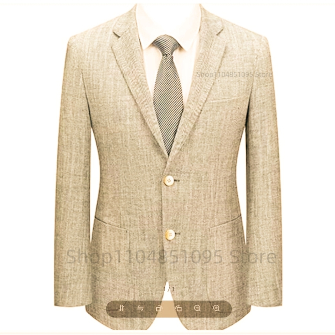 Blazer de costume en lin ajust - Men Formal Wear Blue avis et prix