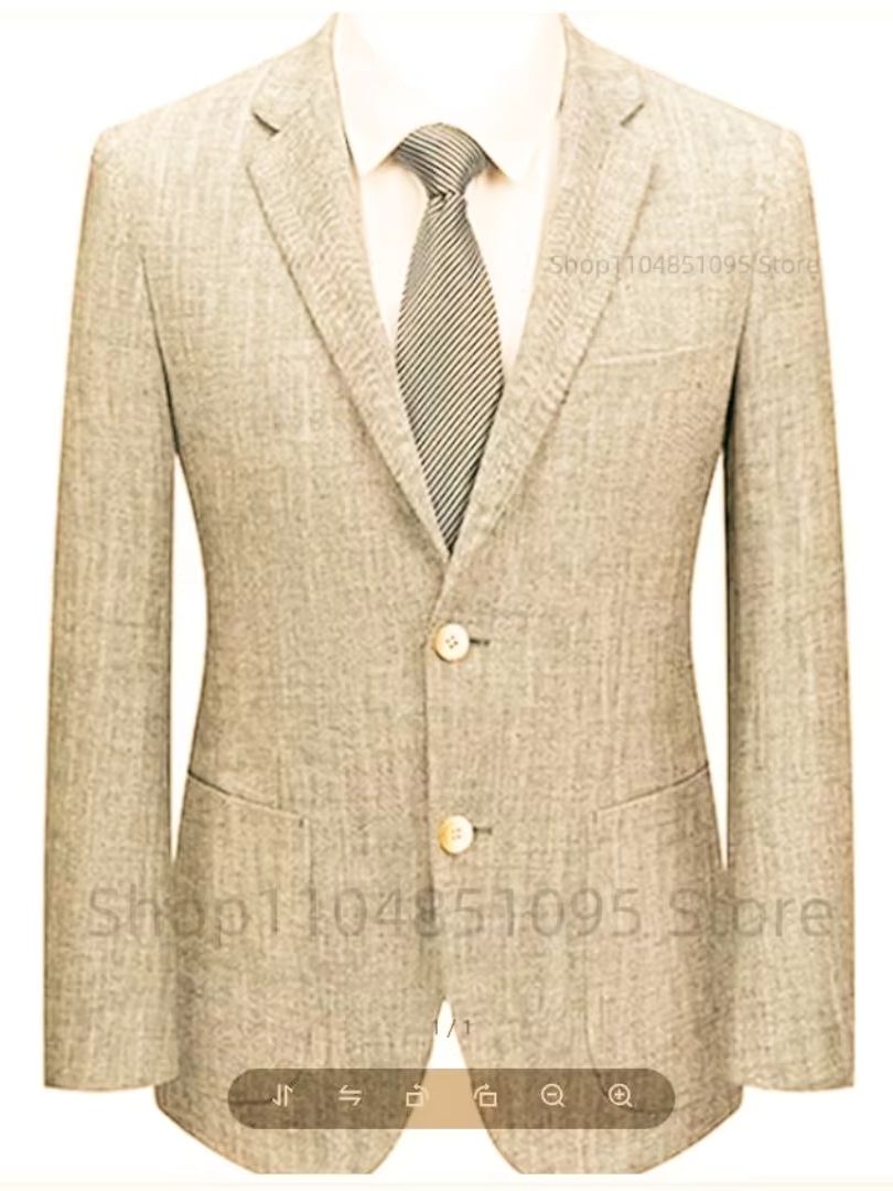Blazer de costume en lin ajust - Men Formal Wear Blue avis et prix
