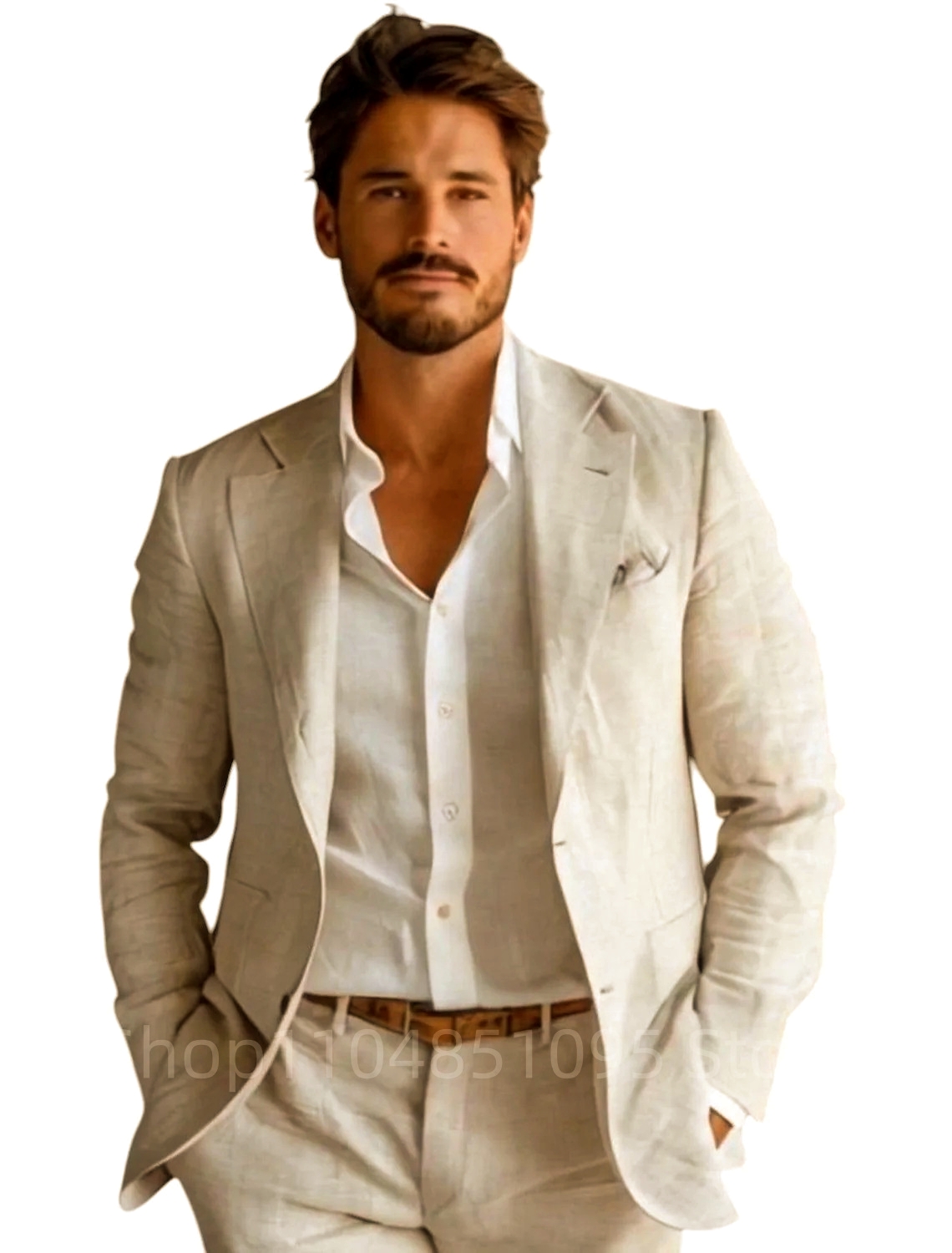 Blazer en lin bleu slim fit po - Men Formal Wear Blue avis et prix