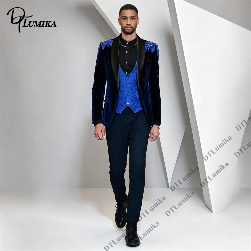 Costume 3 pièces en velours po - Men'S Formal Wear In Wedding avis et prix