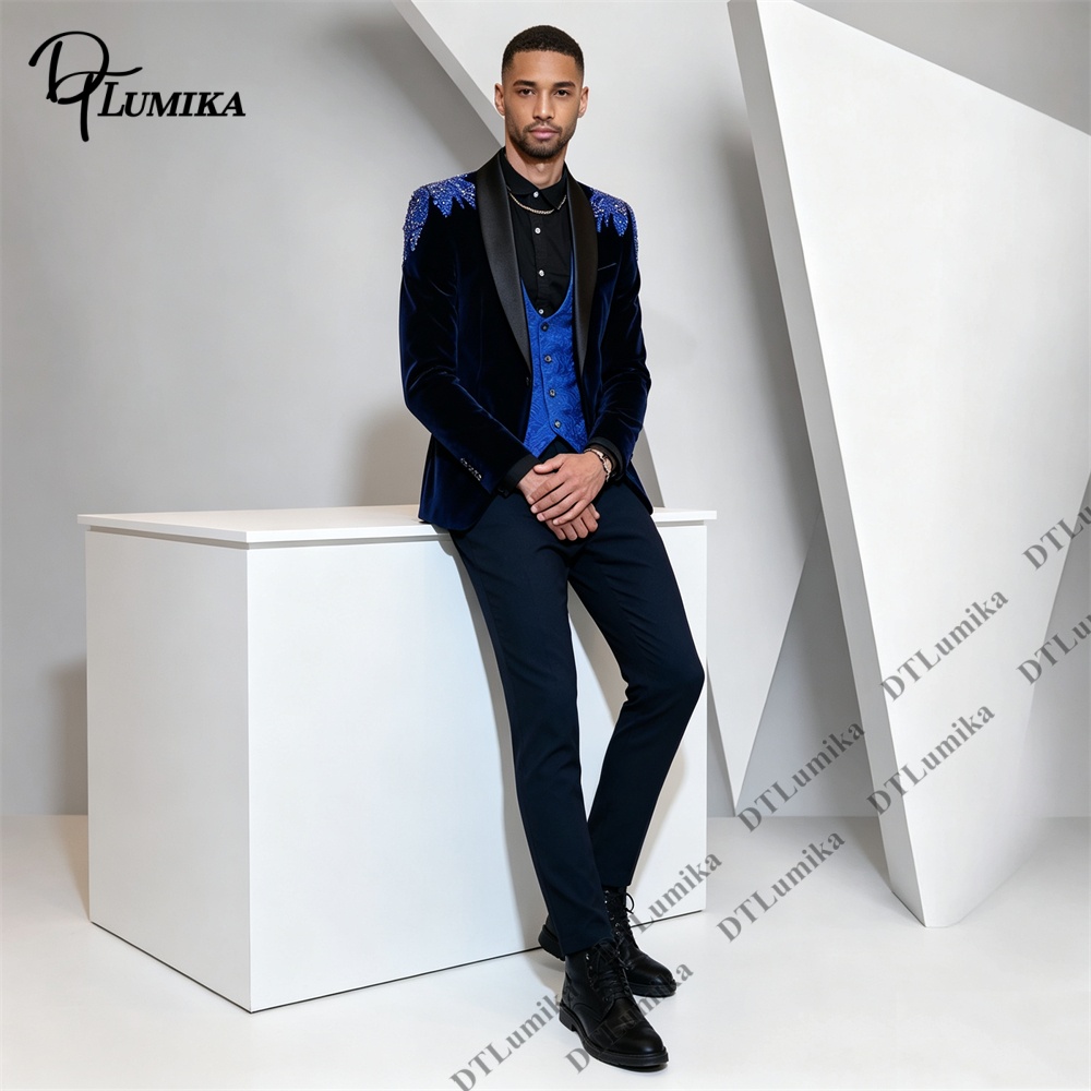 Costume 3 pièces en velours po - Men'S Formal Wear In Wedding avis et prix