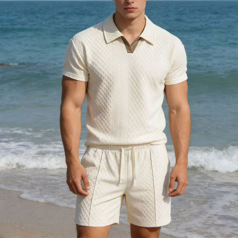 Ensemble décontracté homme été - Slim Fit Suit Set avis et prix